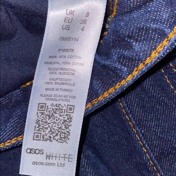 ASOS WHITE wide leg jeans with stitch detail - Picture 5 of 7